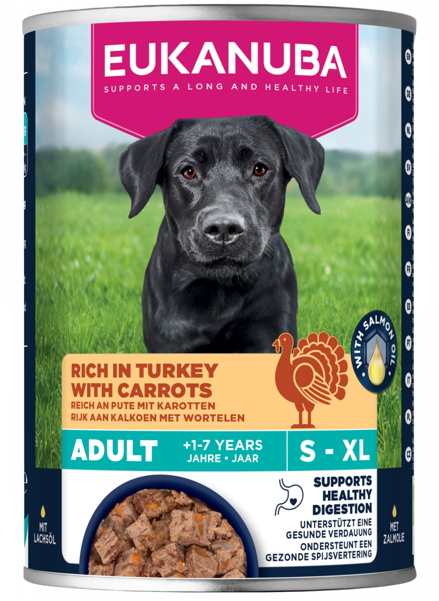Blik Eukanuba Life Care Adult natvoer kalkoen en wortelen 400 g