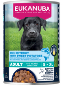 Blik Eukanuba Life Care Adult natvoer forel en zoete aardappelen 400 g