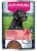 Blik Eukanuba Life Care Senior natvoer rund en pompoen 400 g