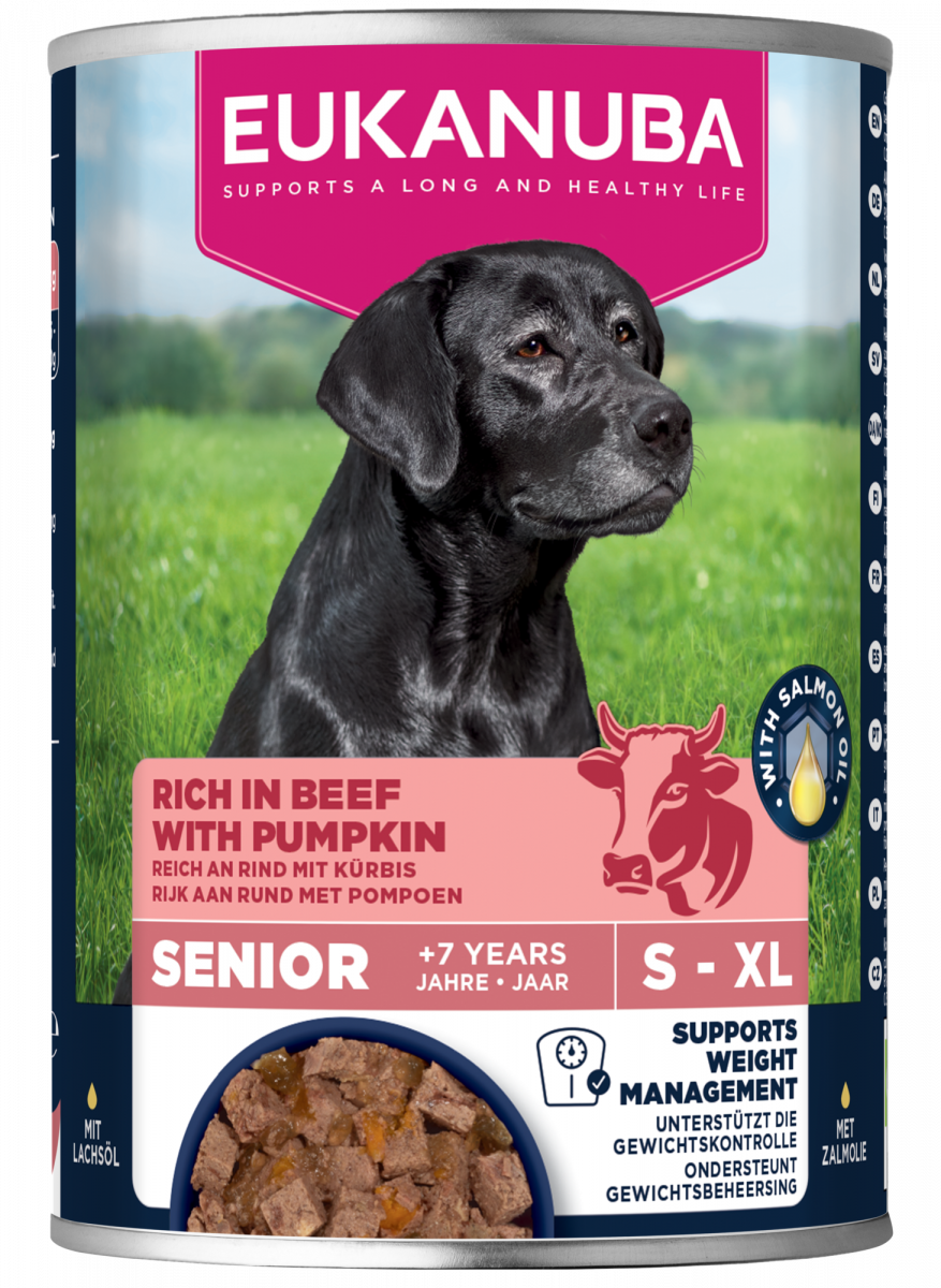 Blik Eukanuba Life Care Senior natvoer rund en pompoen 400 g