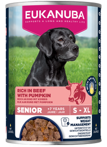 Blik Eukanuba Life Care Senior natvoer rund en pompoen 400 g
