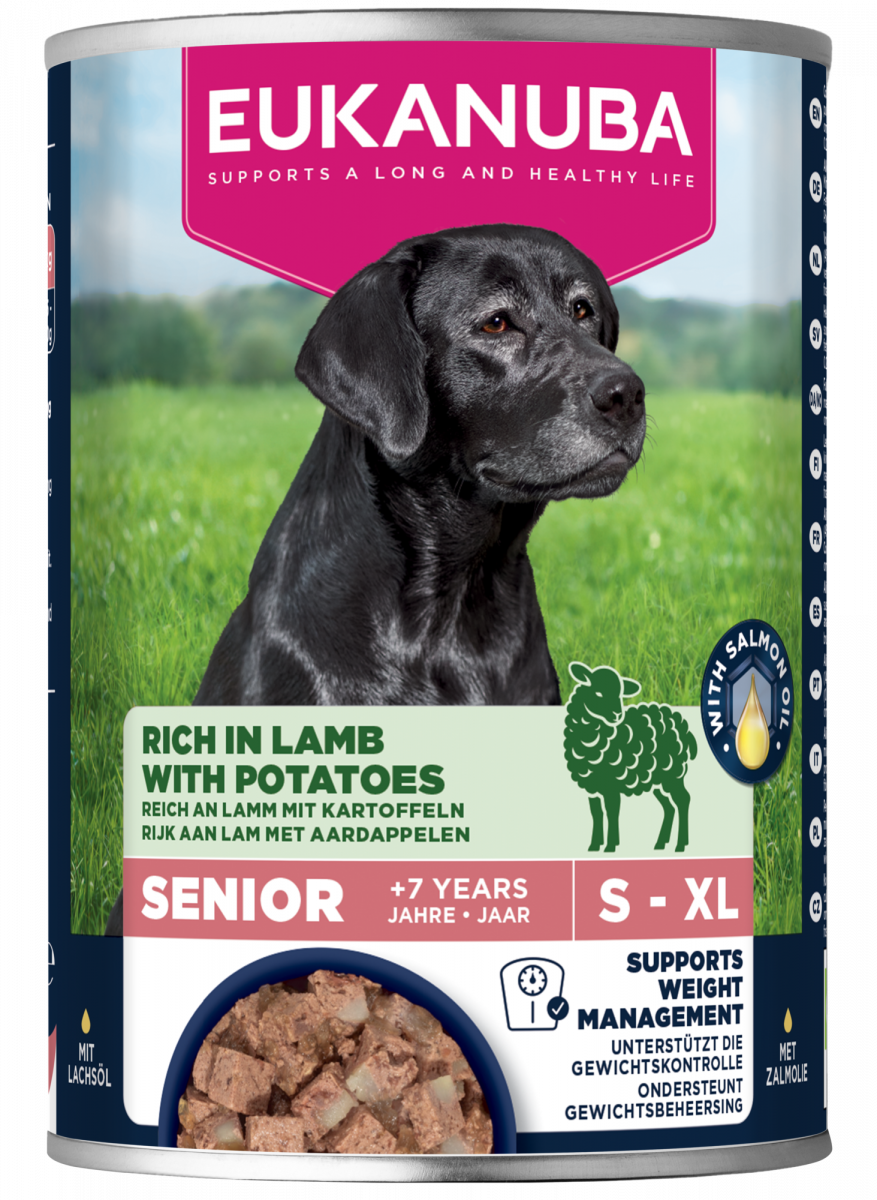 Blik Eukanuba Life Care Senior natvoer lam en aardappelen 400 g