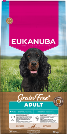 Verpakking Eukanuba Grain Free Adult Venison Hondenvoer 12 kg