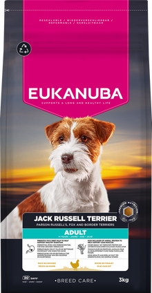 Eukanuba Breed Care Jack Russell hondenvoer 3 kg voor volwassen terriërs