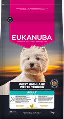 Verpakking Eukanuba Breed Care Adult West Highland White Terrier hondenvoer 3 kg