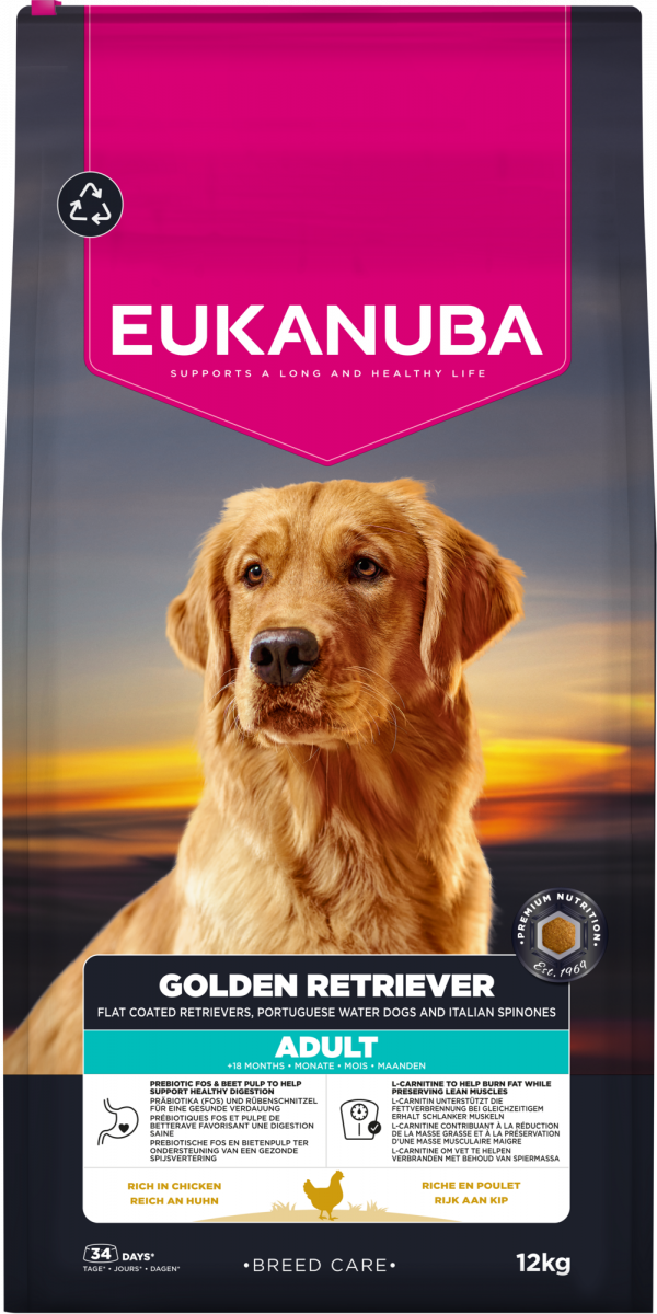Eukanuba Breed Care Golden Retriever hondenvoer 12 kg voor volwassen honden