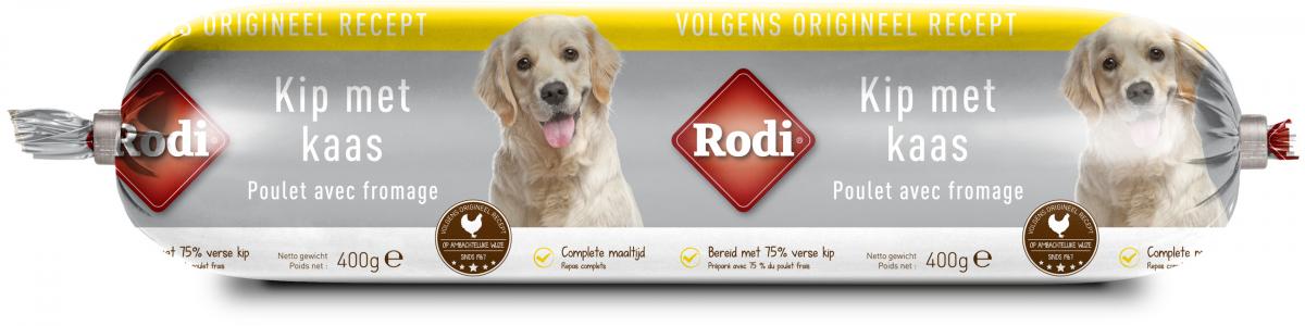 Verpakking Rodi Worst Kip en Kaas 400 g