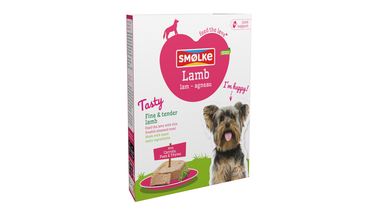 Smølke hond vers gestoomd lam 395gr, 395 g, EAN 8710429017665