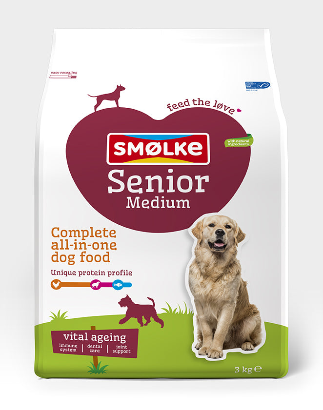 Smølke hond senior medium 3kg, 3 kg, EAN 8710429018136