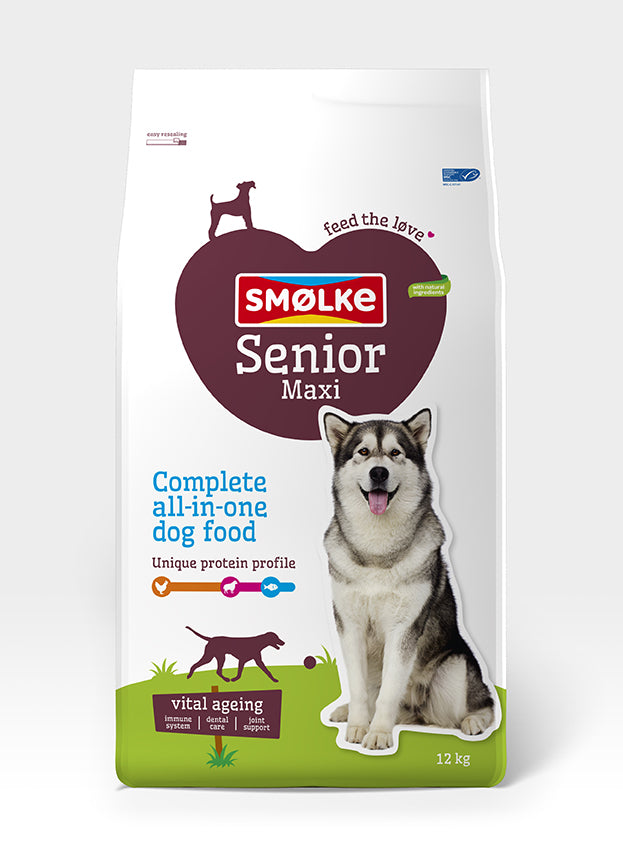 Smølke hond senior maxi 12kg, 12 kg, EAN 8710429018167