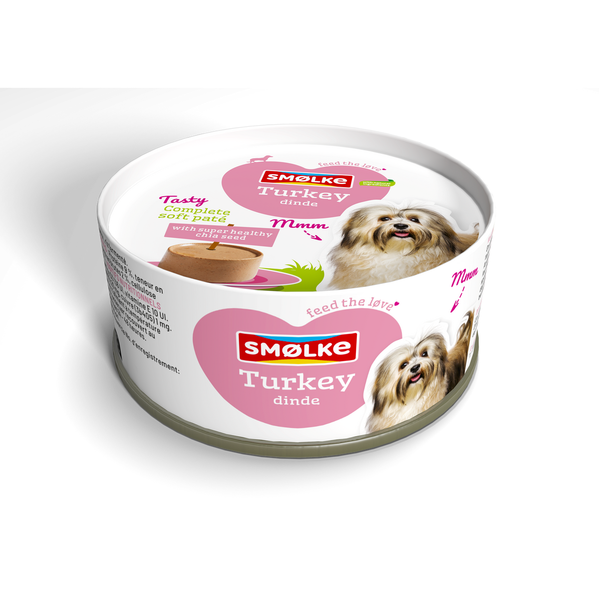 Smølke hond soft paté turkey 125gr, 125 g, EAN 8710429018457