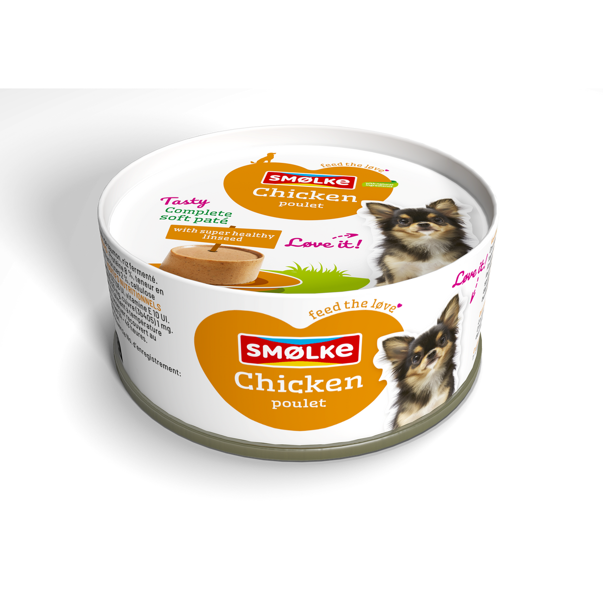 Smølke hond soft paté chicken 125gr, 125 g, EAN 8710429018471