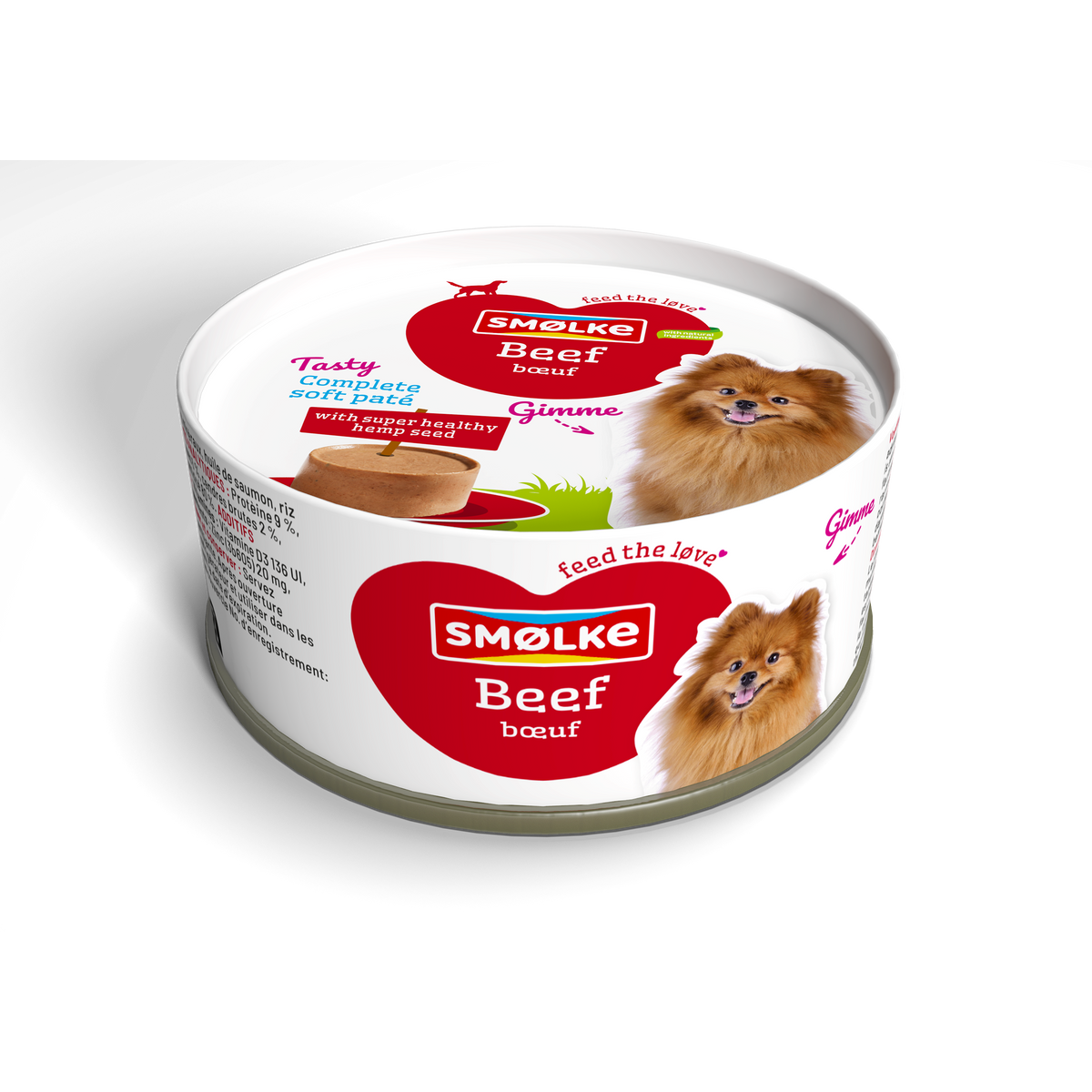 Smølke hond soft paté beef 125gr, 125 g, EAN 8710429018495