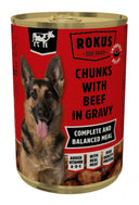 Verpakking Rokus Adult Brokjes Rund in Saus 415 g
