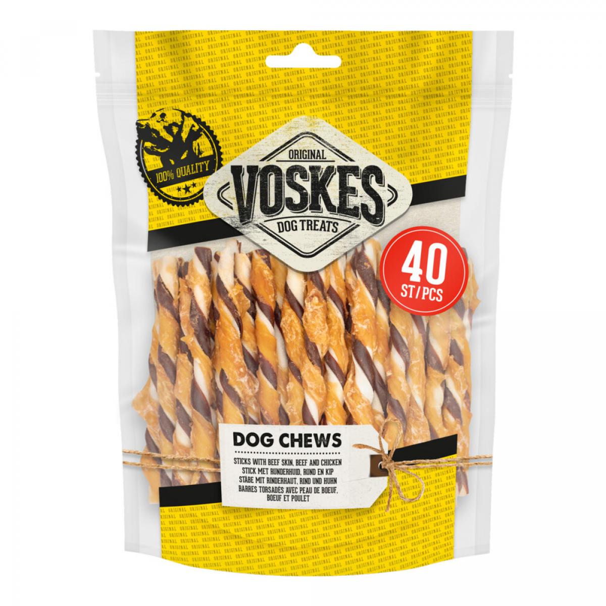 Voskes runderhuid sticks rund&kip 400gr, 400 g, EAN 8711242014336