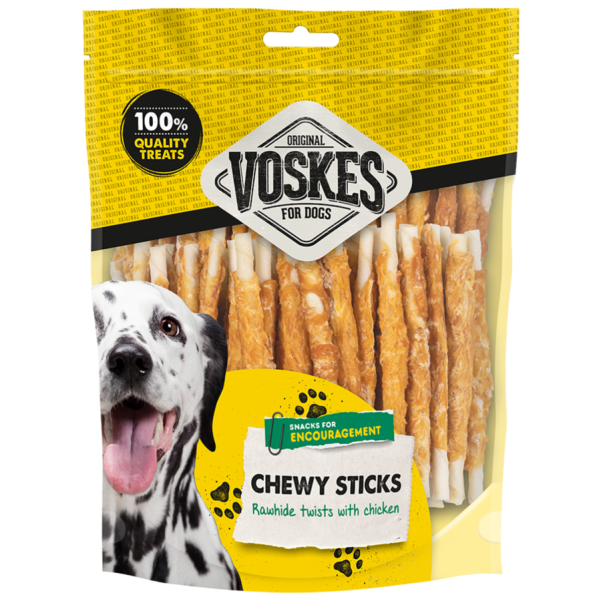 Voskes runderhuid sticks kip 400gr, 400 g, EAN 8711242932173