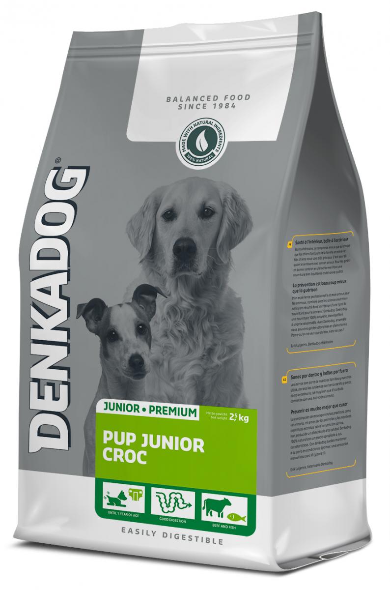 Denkadog Pup Junior Croc – 12,5 kg hondenvoer verpakking
