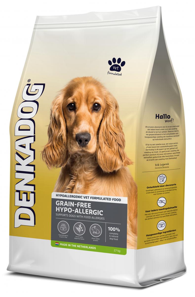 Denkadog Grain-Free Hypo-Allergic – 2,5 kg hondenvoer verpakking