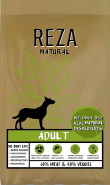 Verpakking Reza Natural Adult Hondenvoer 12 kg