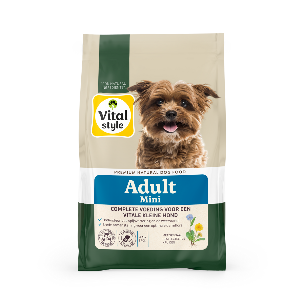 VITALstyle Adult Mini hondenvoer – 3 kg verpakking