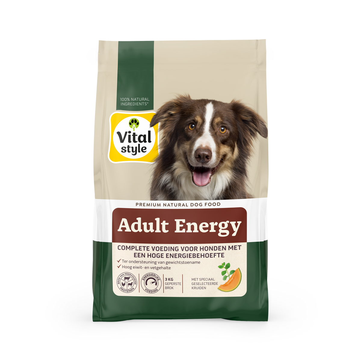 VITALstyle Adult Energie hondenvoer – 3 kg verpakking