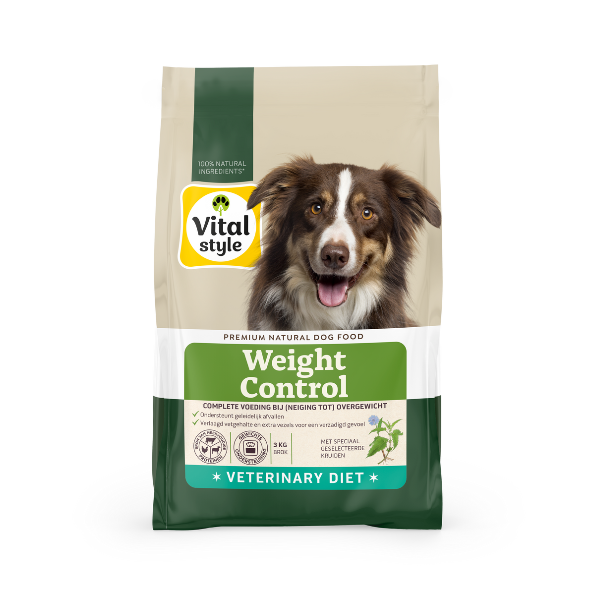 VITALstyle Weight Control hondenvoer – 3 kg verpakking