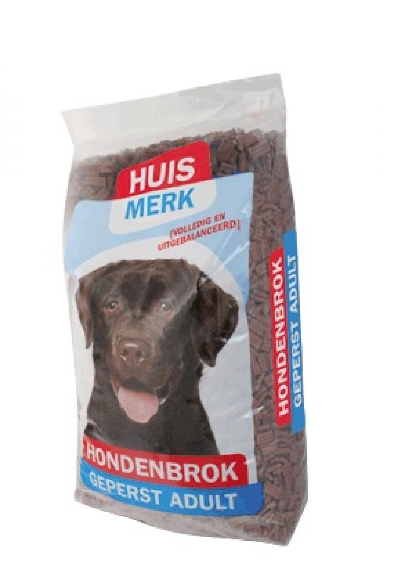 Huismerk adult geperst 20 kg – droog hondenvoer voor honden