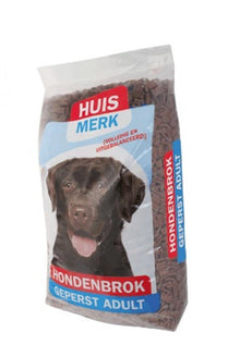 Huismerk adult geperst 20 kg – droog hondenvoer voor honden