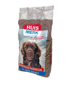 Huismerk adult diner met groente 10 kg – droog hondenvoer voor honden