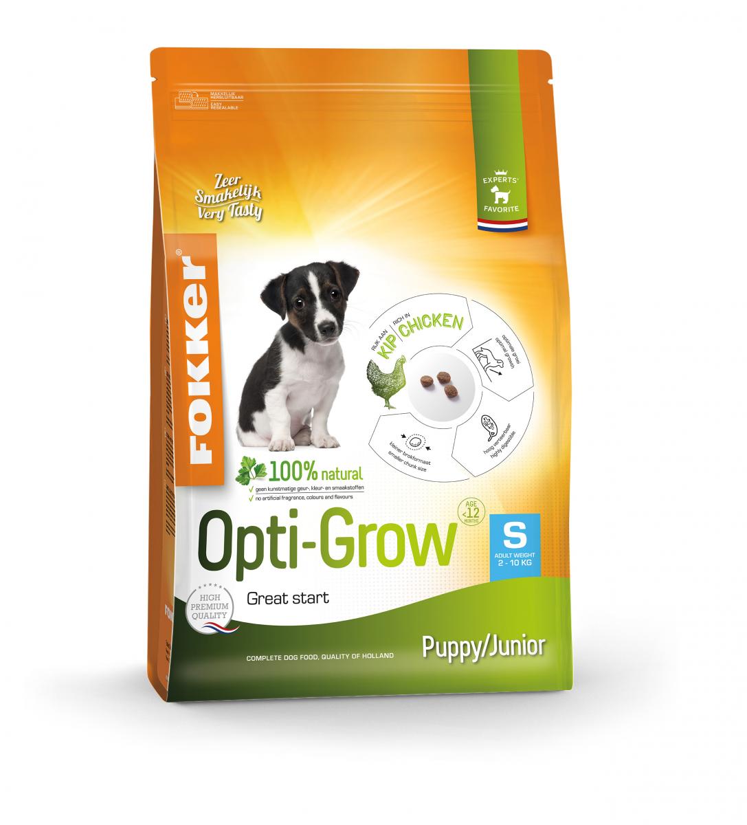 Fokker Opti-Grow S puppyvoer 2,5 kg met kleine brok