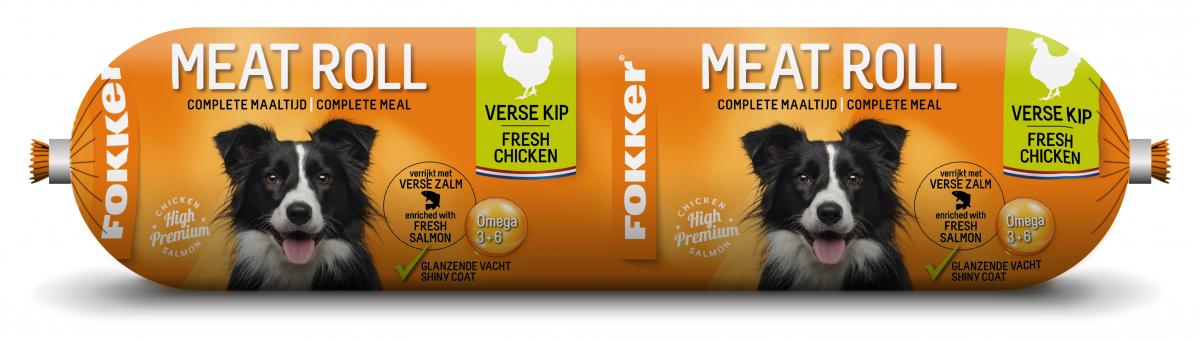 Fokker Dog Meat Roll Kip & Zalm 350 g