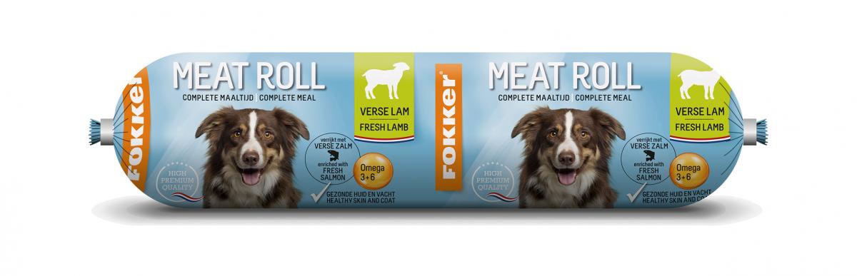Fokker Dog Meat Roll Lam & Zalm 350 g