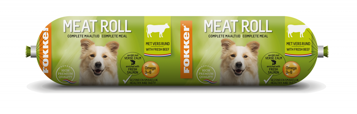 Fokker Dog Meat Roll Rund & Zalm 350 g