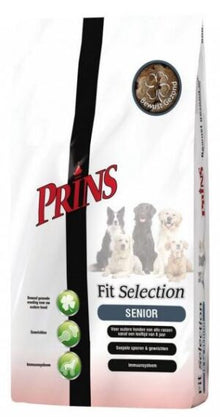 Verpakking Prins Fit Selection Senior hondenvoer, 15 kg