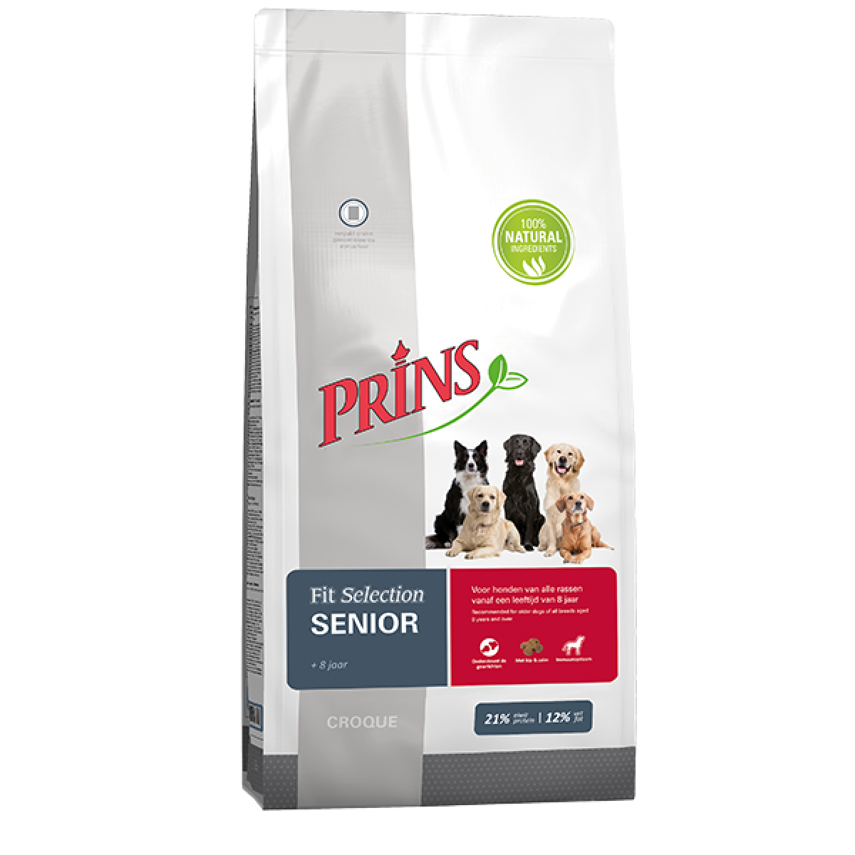 Verpakking Prins Fit Selection Senior hondenvoer, 2 kg