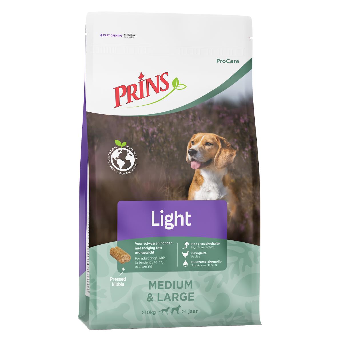 Verpakking Prins ProCare Light Low Calorie hondenvoer, 12 kg