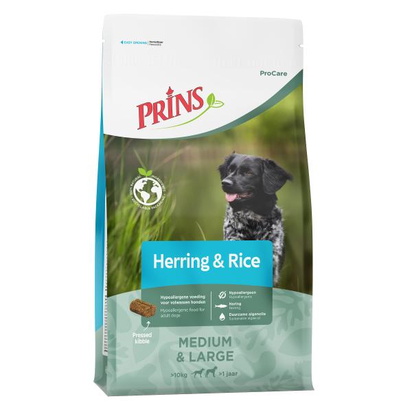 Verpakking Prins ProCare Herring & Rice hondenvoer, 3 kg
