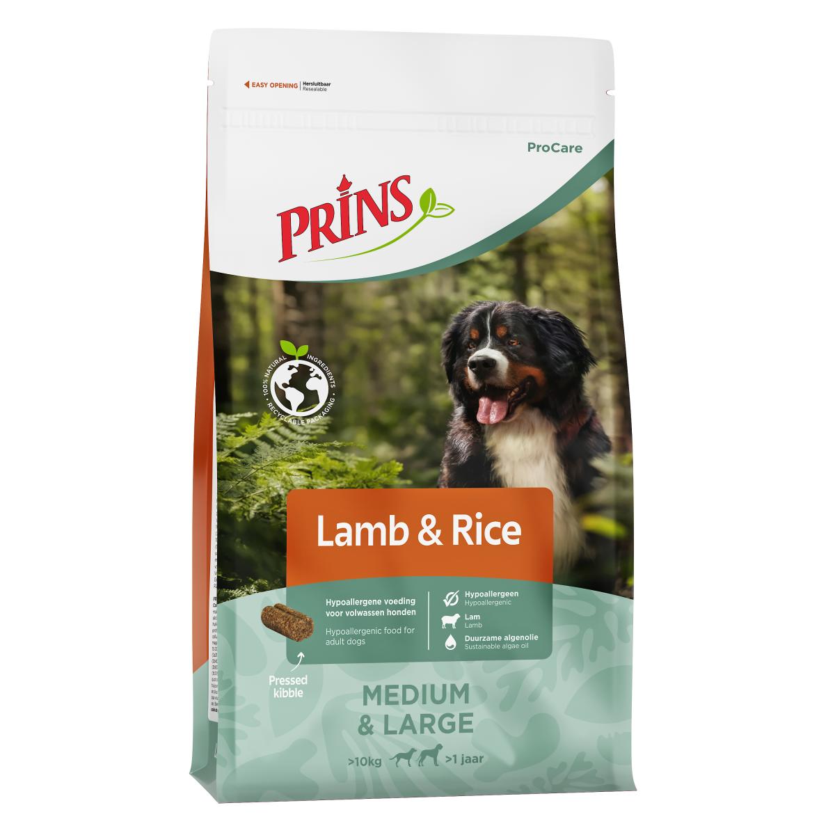 Verpakking Prins ProCare Lamb & Rice hondenvoer, 12 kg