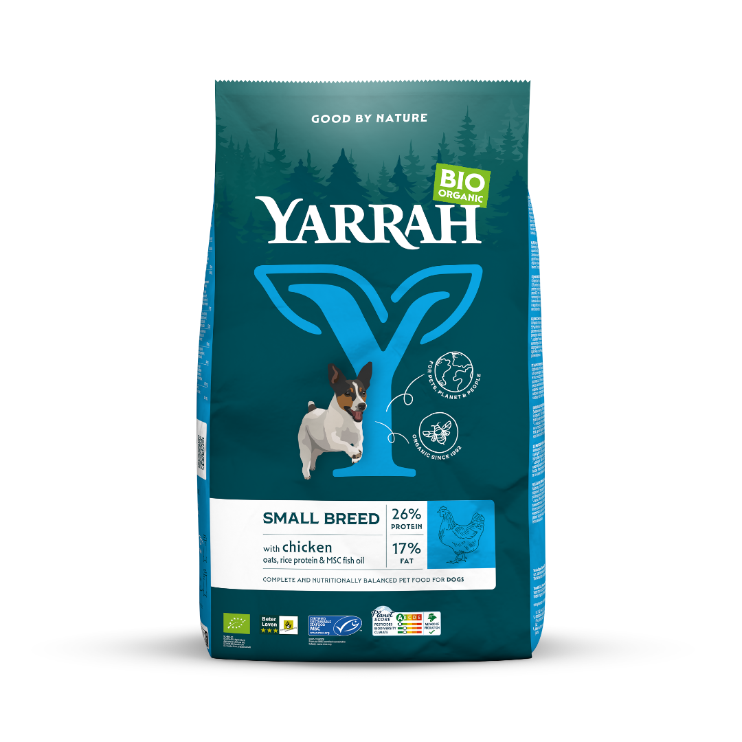 Yarrah Bio Puppy & Adult Small Kip droogvoer – 5 kg verpakking
