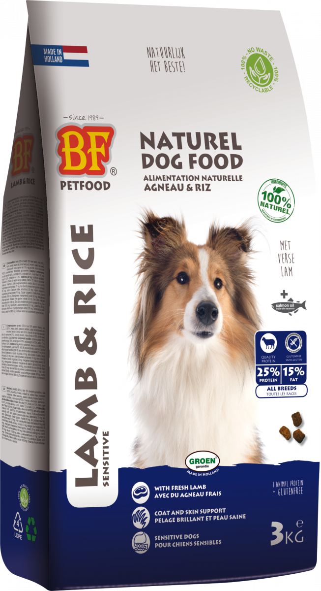 Verpakking Biofood lam&rijst 3 kg