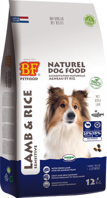 Verpakking Biofood lam&rijst 12,5 kg