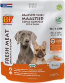 Verpakking Biofood vleesvoeding compleet kip&zalm zak 7x90 g