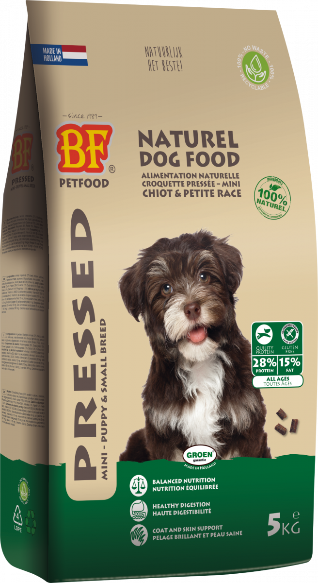 Verpakking Biofood geperst mini/medium (puppy tot senior small breed) 5 kg