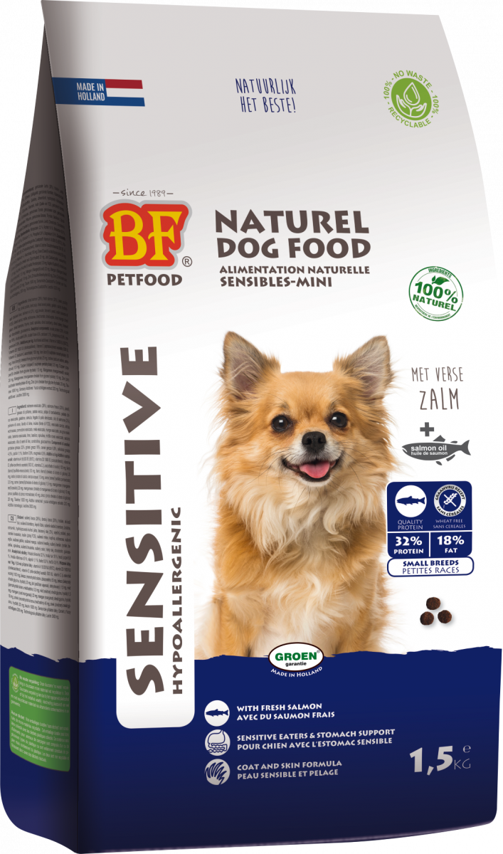 Verpakking Biofood sensitive small breed 1,5 kg