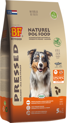 Verpakking Biofood geperst zalm graanvrij 5 kg