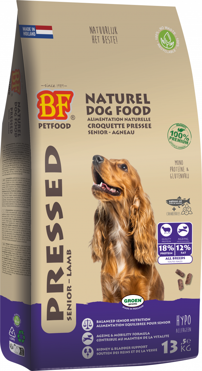 Verpakking Biofood geperst senior 13,5 kg