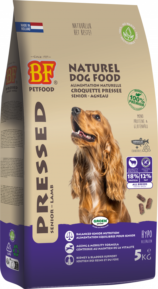 Verpakking Biofood geperst senior 5 kg