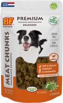 Verpakking Biofood meat chunks kip&zalm (mix proteïne) 200 g