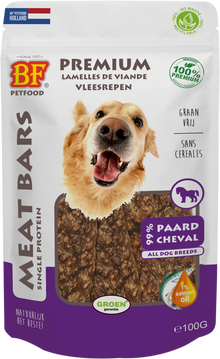 Verpakking Biofood meat bars paard (100% mono proteïne) 100 g