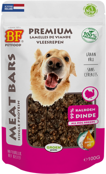Verpakking Biofood meat bars kalkoen (100% mono proteïne) 100 g